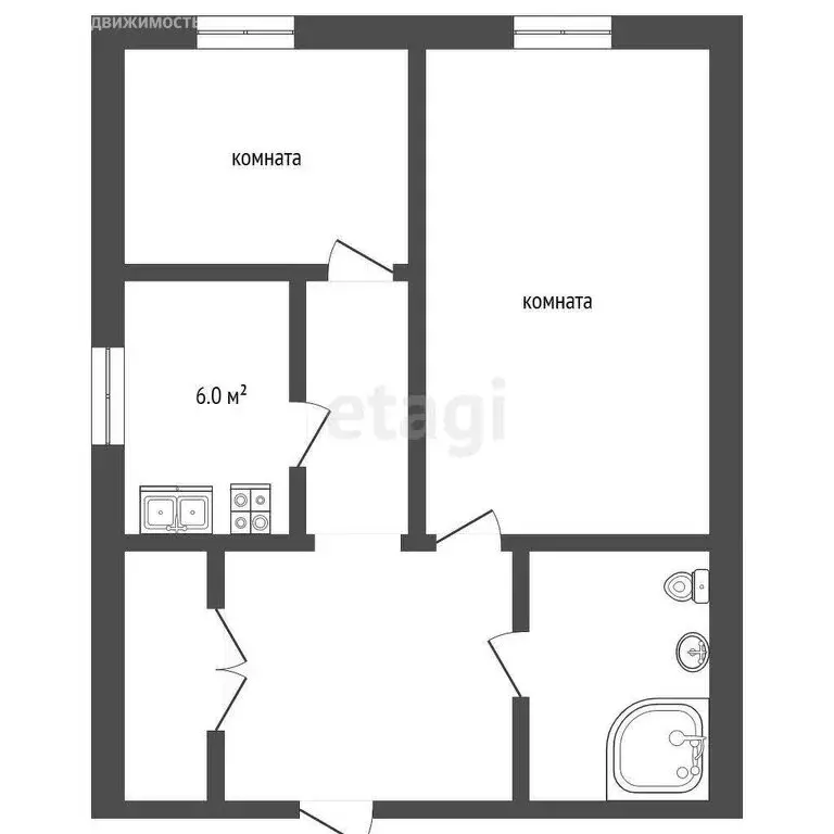 2-комнатная квартира: Раменское, Лучистая улица, 8 (41.5 м) - Фото 0