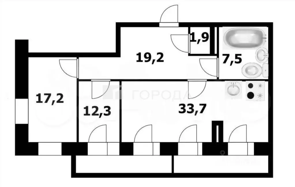 2-к кв. Новосибирская область, Новосибирск Дачная ул., 21/5 (91.8 м) - Фото 1