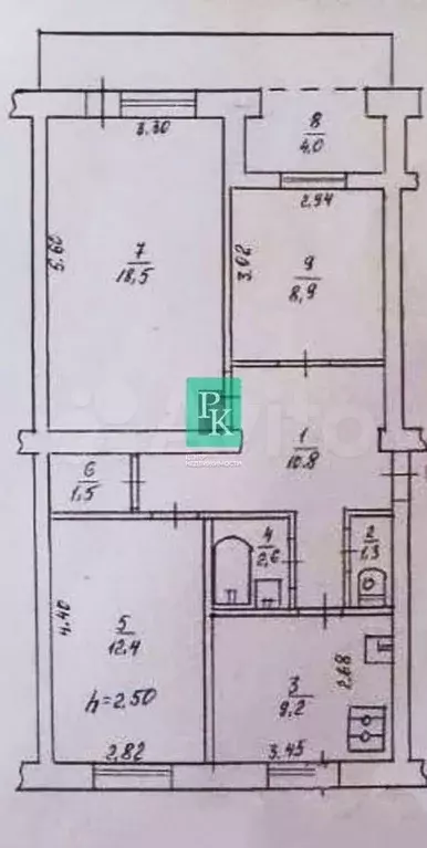 3-к. квартира, 65,6 м, 1/5 эт. - Фото 0