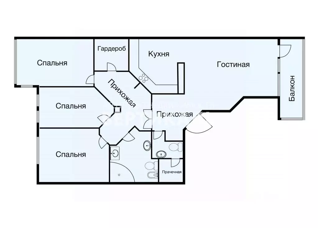 4-к кв. Москва Казарменный пер., 3С6 (158.0 м) - Фото 2