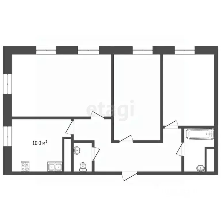 3-к кв. Ямало-Ненецкий АО, Новый Уренгой Славянский мкр, 1/2 (67.2 м) - Фото 2