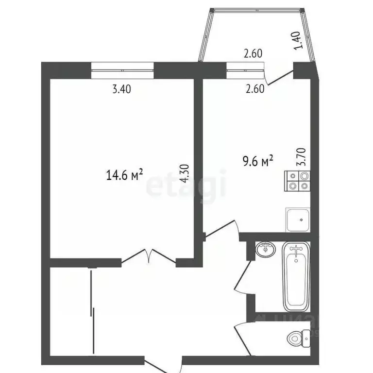 1-к кв. Смоленская область, Смоленск ул. Нахимова, 29 (36.7 м) - Фото 1