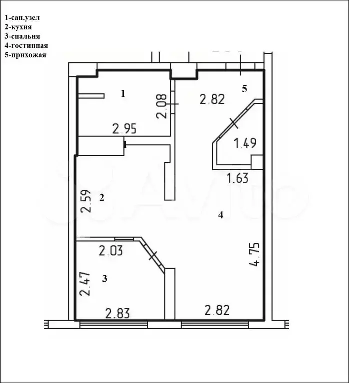 2-к. квартира, 44 м, 8/13 эт. - Фото 0