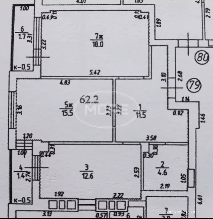 2-к кв. Калининградская область, Калининград Флотская ул., 4 (62.2 м) - Фото 2