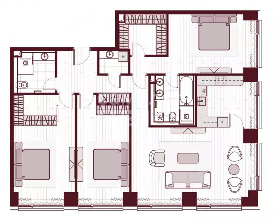 4-комнатная квартира: Москва, Ленинградский проспект, 37/3 (132.3 м) - Фото 2
