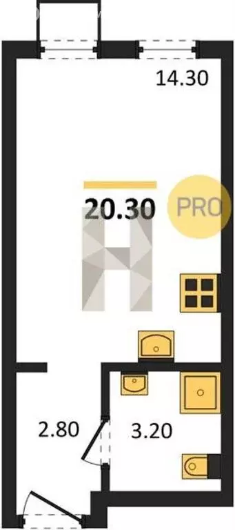 Квартира-студия: Москва, ЖК Лучи (20.3 м) - Фото 1