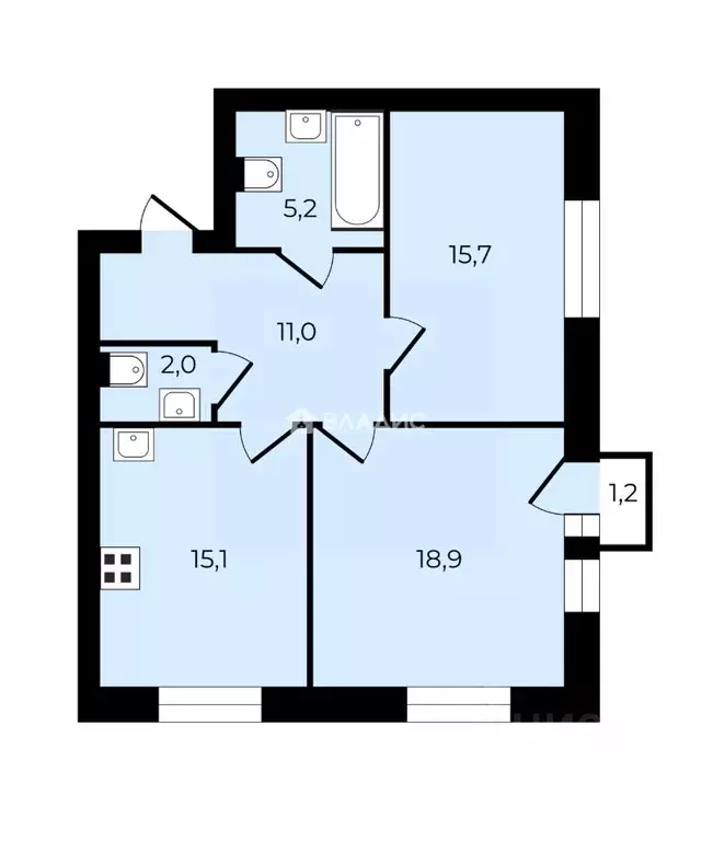 2-к кв. Санкт-Петербург Ярославский просп., 27 (68.0 м) - Фото 2