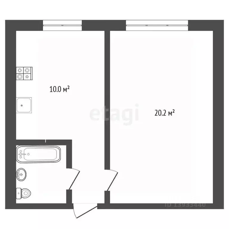 1-к кв. Тюменская область, Тюмень ул. Пермякова, 7 (36.0 м) - Фото 0