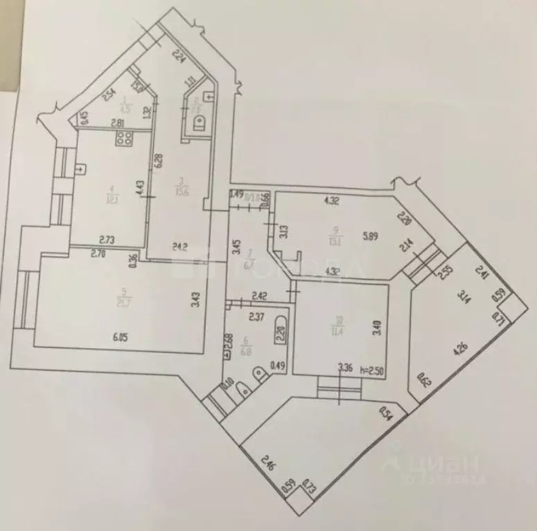 3-к кв. Алтайский край, Барнаул ул. Попова, 153 (98.7 м) - Фото 2