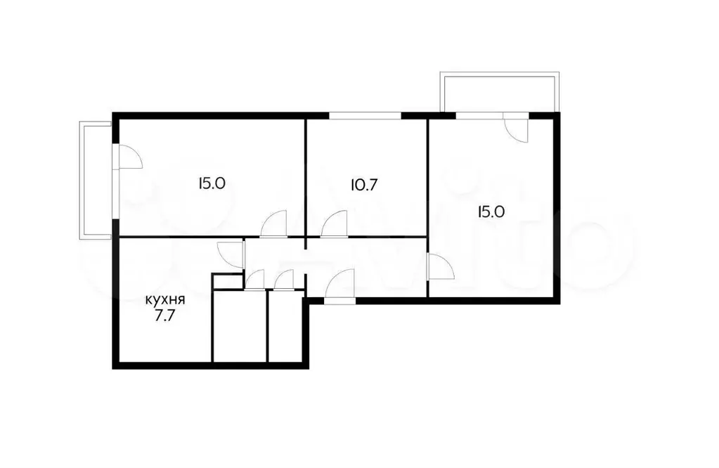 3-к. квартира, 60 м, 6/9 эт. - Фото 0