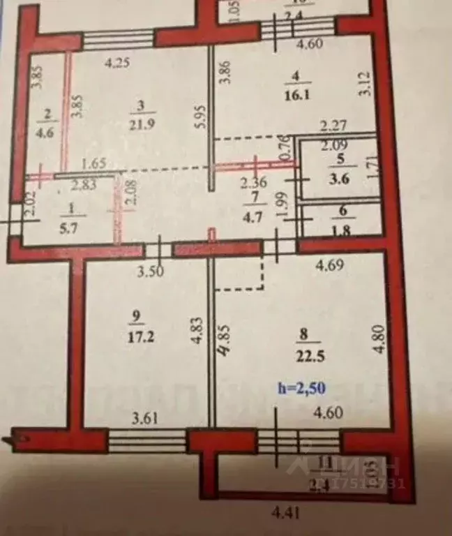3-к кв. Башкортостан, Стерлитамак 23 Мая ул., 24 (98.1 м) - Фото 2