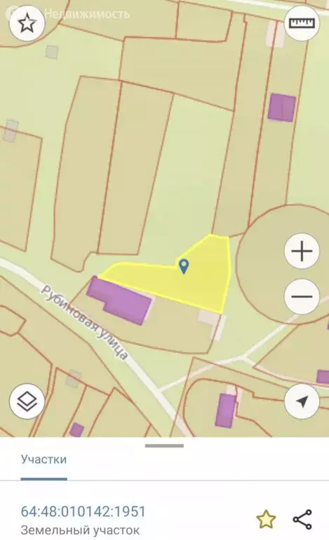 Участок в Саратов, Рубиновая улица (5.4 м) - Фото 1