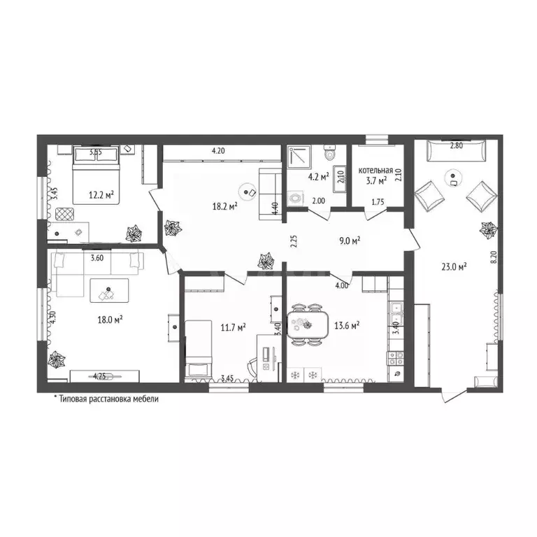 Дом в Тюменская область, с. Ярково ул. Ленина (91 м) - Фото 1