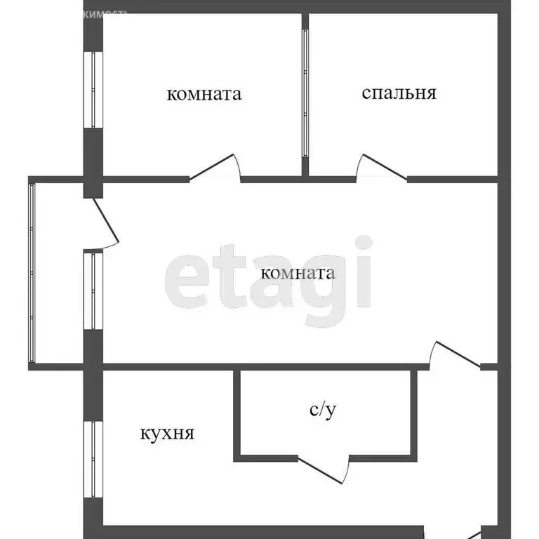 3-комнатная квартира: Омск, Космический проспект, 3 (42 м) - Фото 0