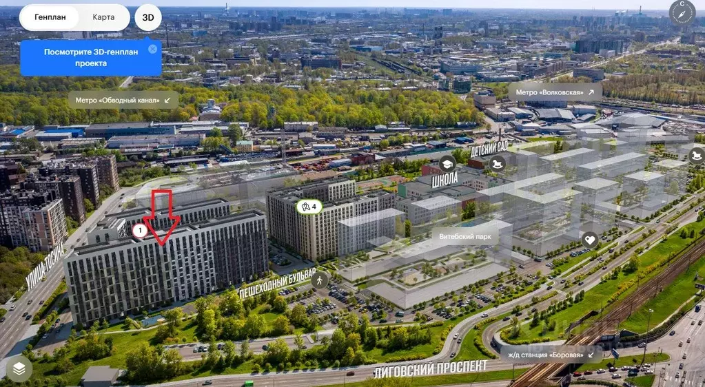 1-к кв. Санкт-Петербург ул. Тосина, 1к2 (40.0 м) - Фото 1