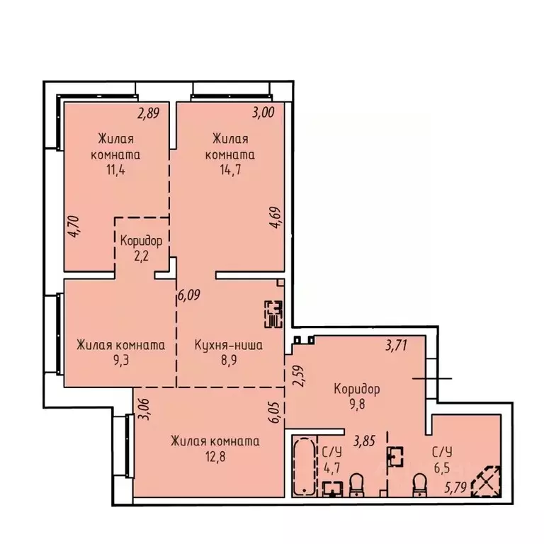 4-к кв. Иркутская область, Иркутск Култукская ул., 16 (80.3 м) - Фото 0