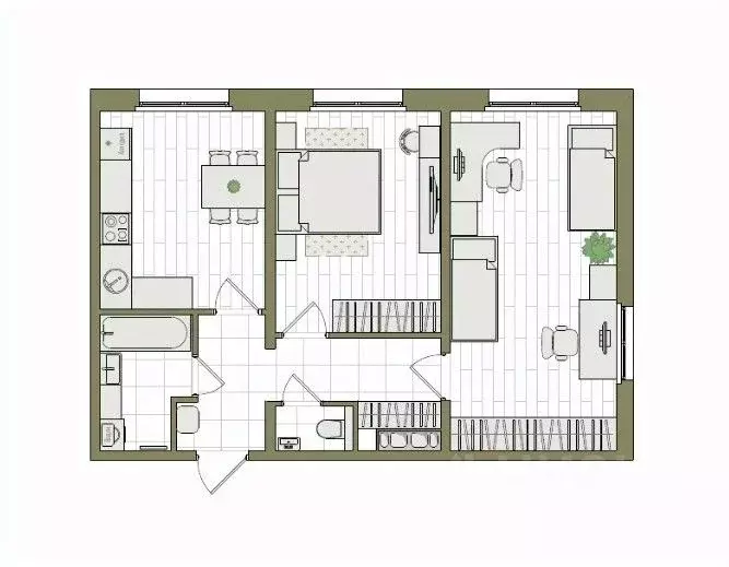 2-к кв. Кировская область, Киров ул. Чистопрудненская, 13А (59.2 м) - Фото 1