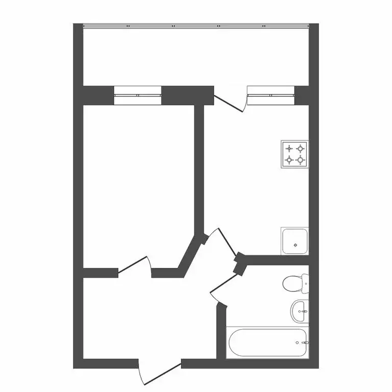 1-комнатная квартира: Тюмень, Суходольская улица, 14 (36.26 м) - Фото 1