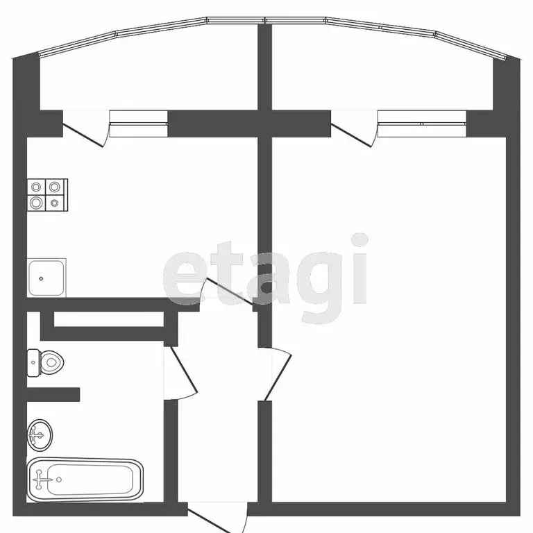 1-комнатная квартира: Тюмень, улица Московский Тракт, 154к1 (40 м) - Фото 1