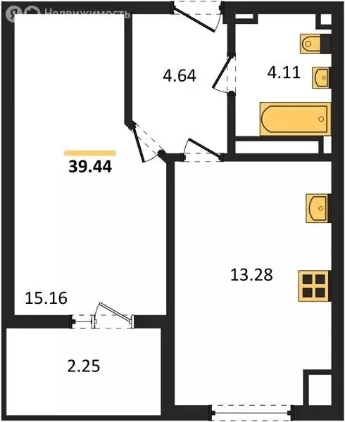 1-комнатная квартира: Симферополь, улица Батурина, 177к1 (37.3 м) - Фото 1