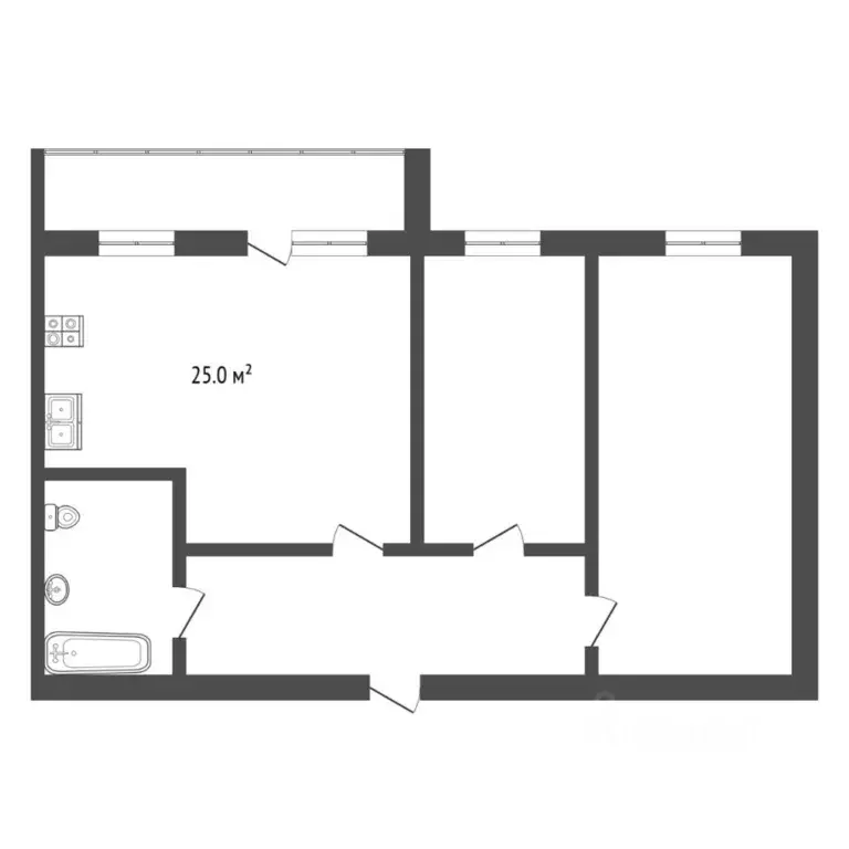 3-к кв. Тюменская область, Тюмень ул. Максима Горького, 10 (74.0 м) - Фото 1