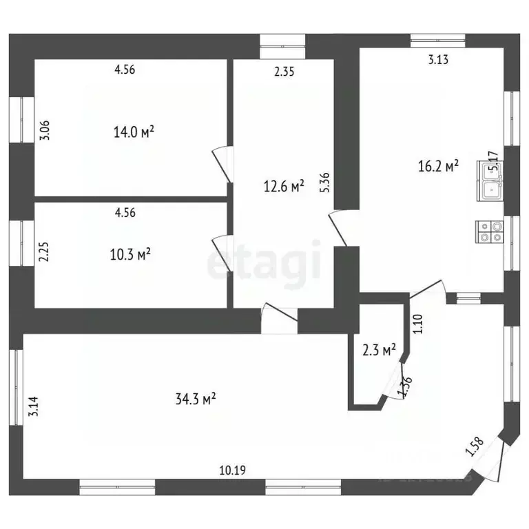 Дом в Калужская область, Юхнов ул. Билибина, 1 (89 м) - Фото 2