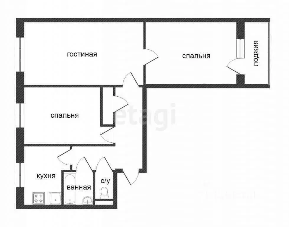 3-к кв. Приморский край, Владивосток Могилевская ул., 1 (60.6 м) - Фото 1
