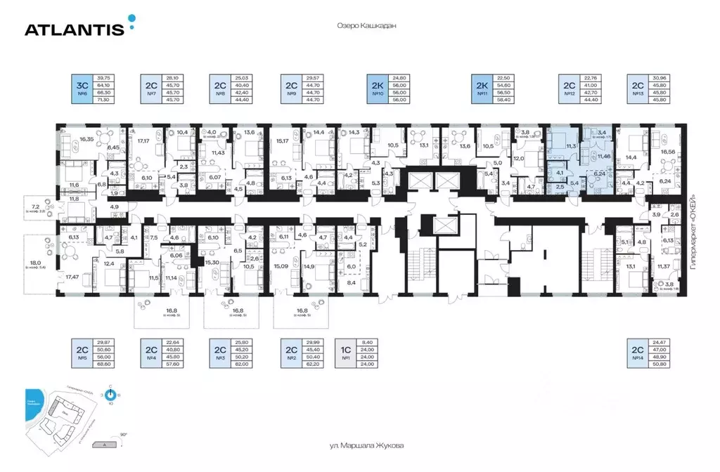 2-к кв. Башкортостан, Уфа Сипайлово жилрайон, Атлантис жилой комплекс ... - Фото 2