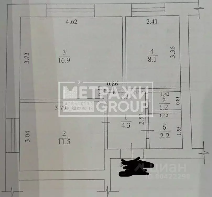 2-к кв. Московская область, Щелково ул. Металлоконструкций, 7с4 (44.2 ... - Фото 2