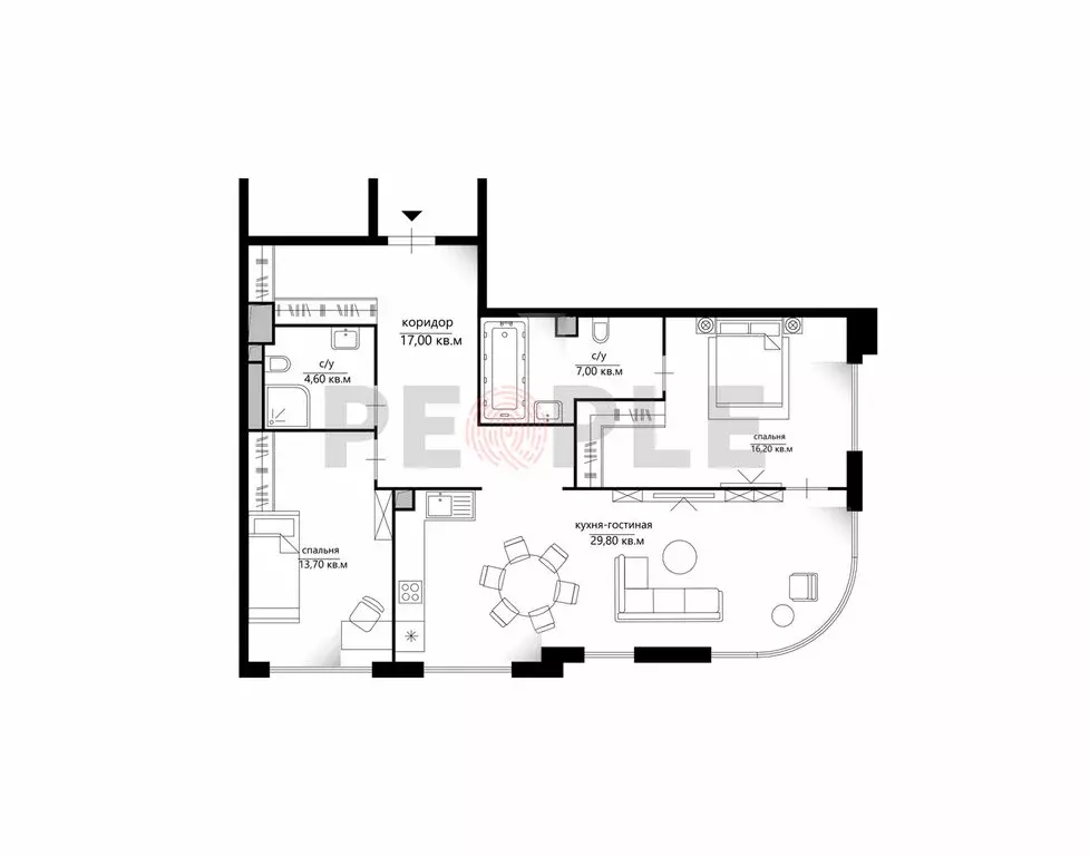 3-комнатная квартира: Москва, улица Василия Ланового, 7с1 (83.5 м) - Фото 1