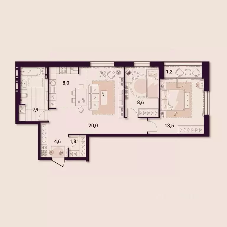 2-к кв. Приморский край, Артем ул. Куйбышева, 11А (65.61 м) - Фото 1