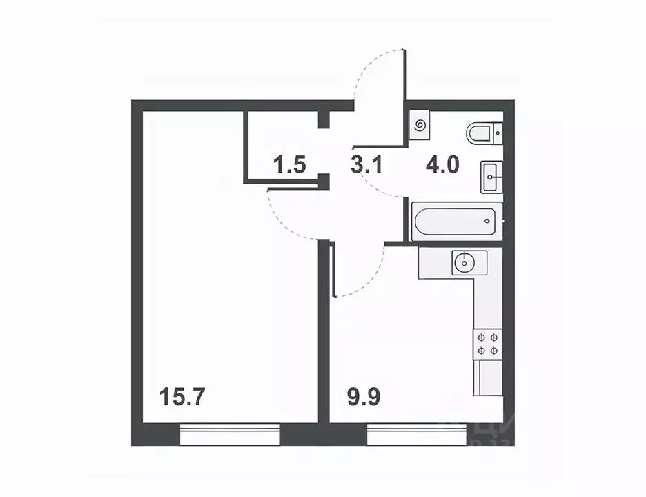 1-к кв. Кировская область, Киров бул. Прибрежный, 6 (34.2 м) - Фото 0