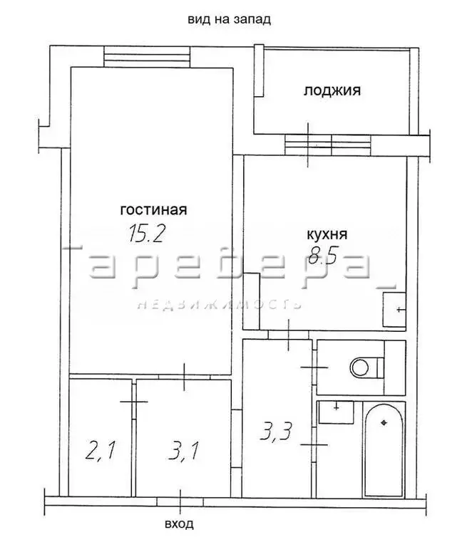 1-комнатная квартира: Красноярск, улица Чернышевского, 100 (36 м) - Фото 1