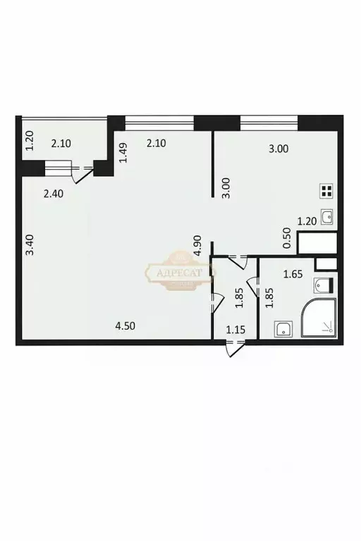 1-к кв. Санкт-Петербург ул. Чарушинская, 26к1 (32.7 м) - Фото 2