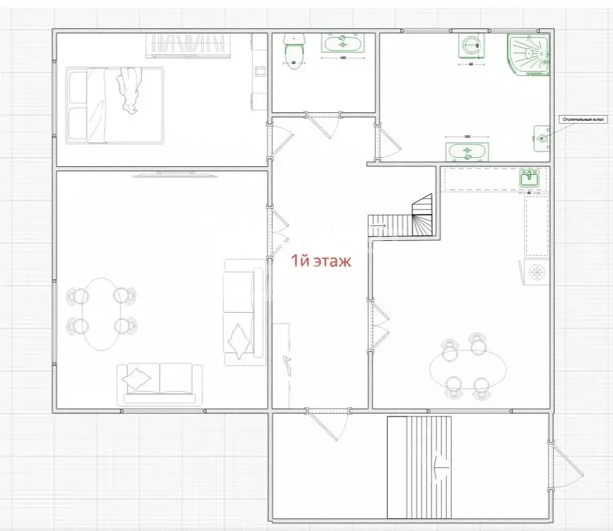 Дом в Костромская область, Красное-на-Волге пгт ул. Юбилейная, 24 (166 ... - Фото 2