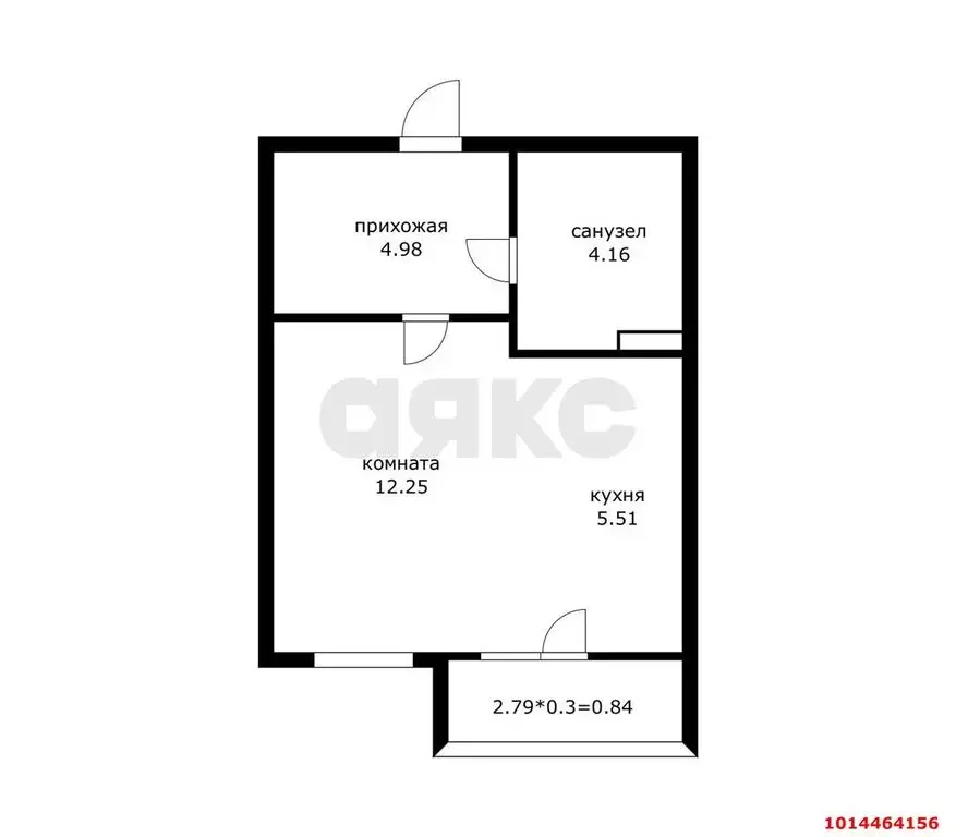 Квартира-студия: Краснодар, Конгрессная улица, 19/1 (27 м) - Фото 0