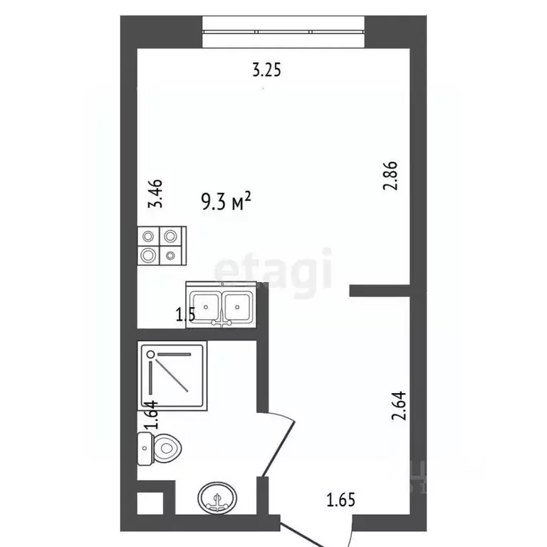 Студия Москва Автомобильный проезд, 4к7 (17.5 м) - Фото 2