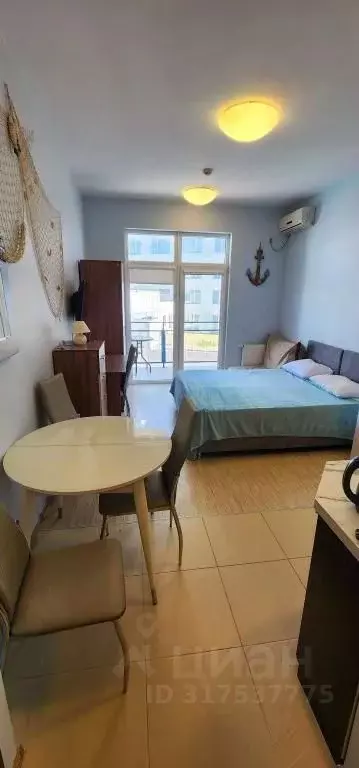 1-к кв. Краснодарский край, Сириус пгт ул. Голубая, 1Б/1 (28.0 м) - Фото 0