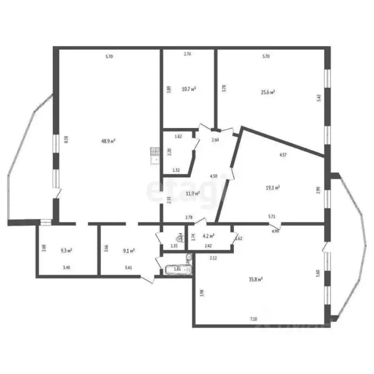 4-к кв. Тюменская область, Тюмень ул. Герцена, 60 (182.1 м) - Фото 1