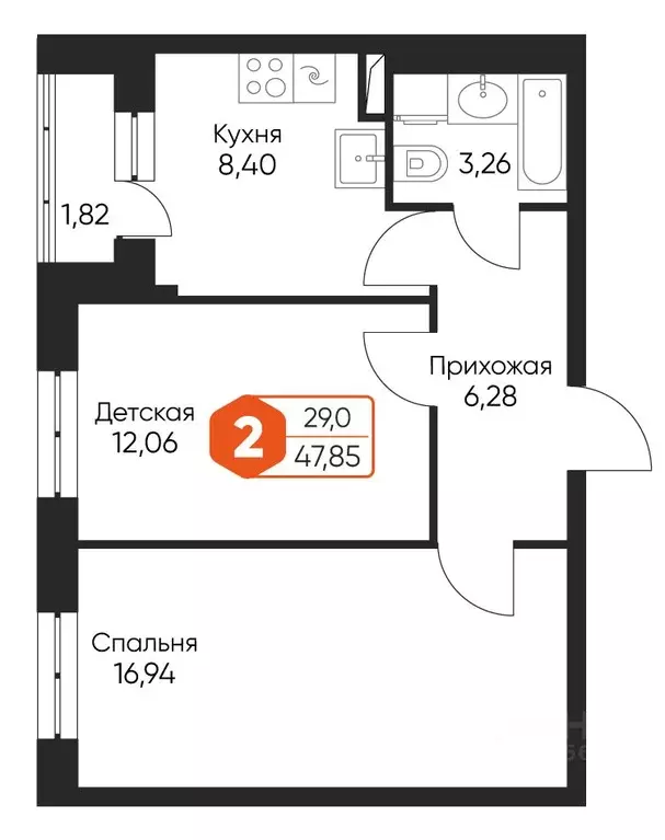 2-к кв. Тверская область, Конаковский муниципальный округ, Редкино пгт ... - Фото 0