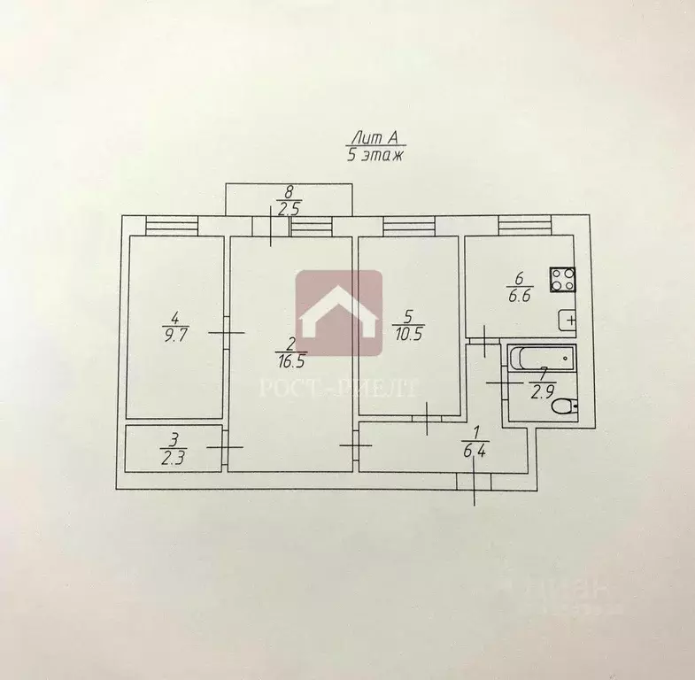 3-к кв. Саратовская область, Саратов Московское ш., 21 (54.9 м) - Фото 2