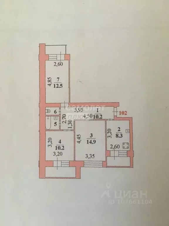 3-к кв. Липецкая область, Липецк ул. Л. Толстого, 40 (60.2 м) - Фото 1