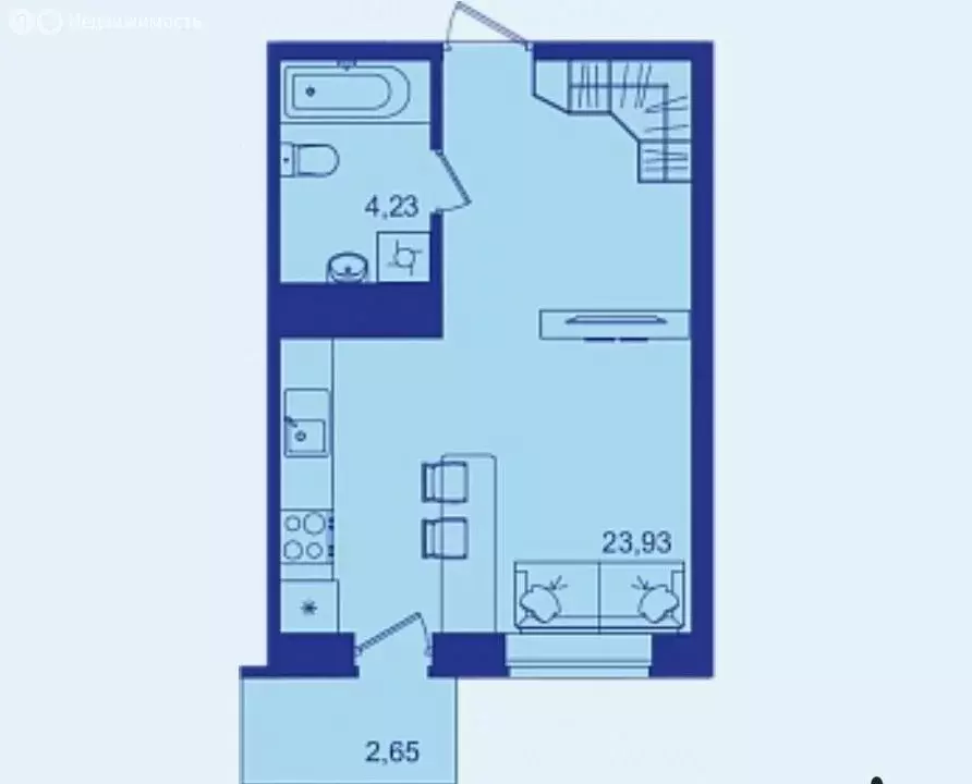 Квартира-студия: Брянск, Советская улица, 122 (29.93 м) - Фото 0