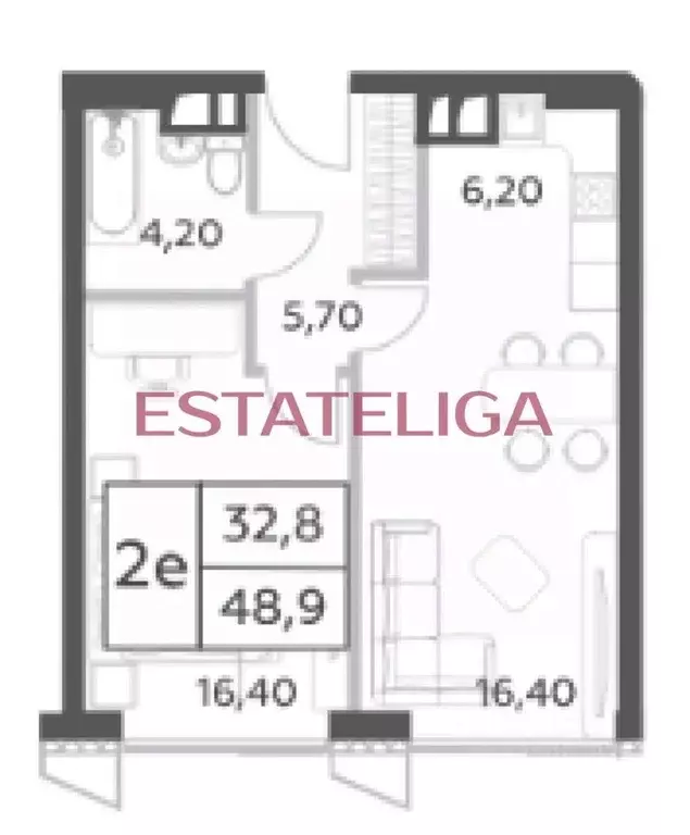 1-к кв. Москва просп. Генерала Дорохова, 49 (48.9 м) - Фото 1