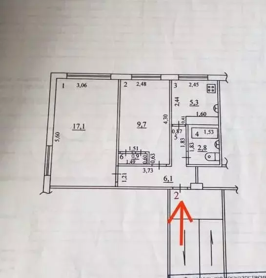 2-к. квартира, 42 м, 1/5 эт. - Фото 0