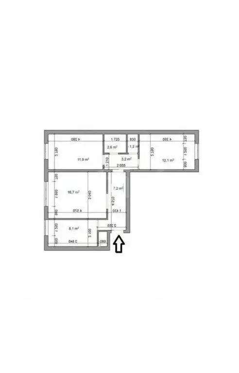 3-к кв. Курганская область, Курган ул. Володарского, 56 (64.0 м) - Фото 2