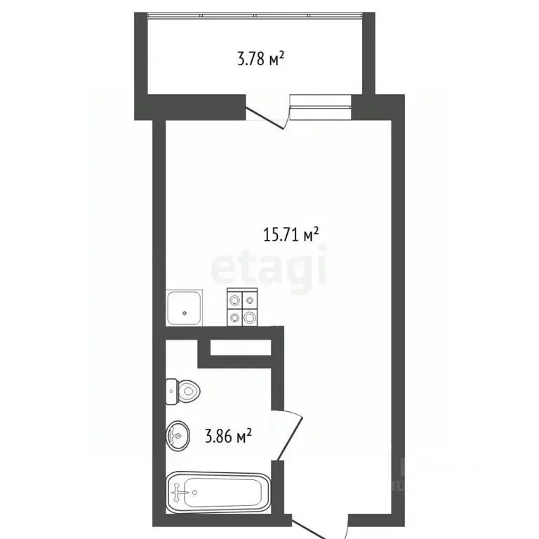 Студия Тюменская область, Тюменский муниципальный округ, д. Патрушева ... - Фото 2