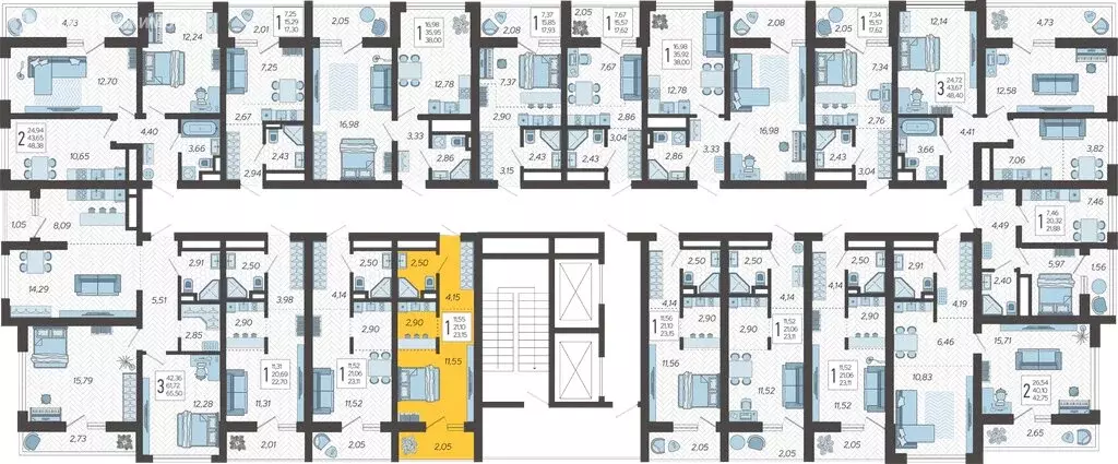 Квартира-студия: Сочи, микрорайон Бытха, Ясногорская улица, 16/2к6 ... - Фото 1