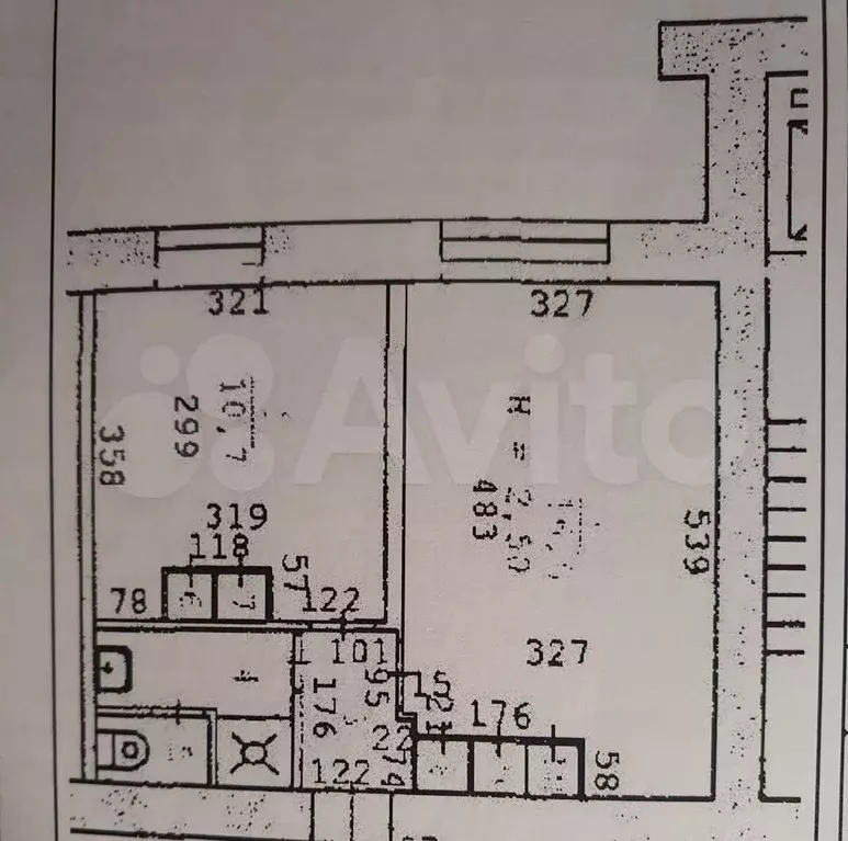 1-к. квартира, 34,3 м, 6/9 эт. - Фото 0