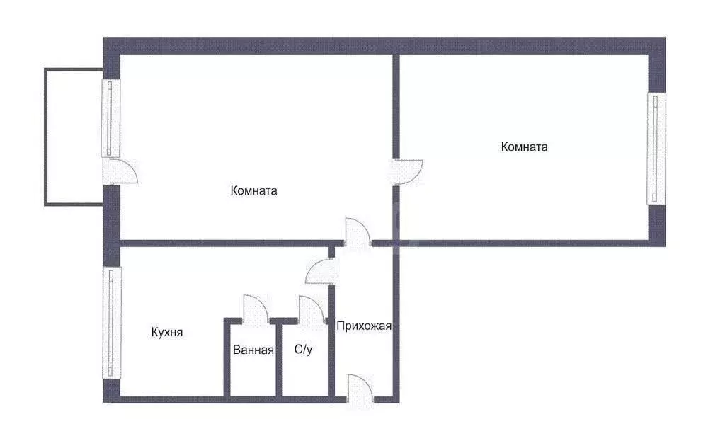 2-комнатная квартира: Кемерово, бульвар Строителей, 25Б (47.3 м) - Фото 1